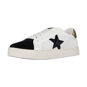 Steve Madden Philip Lace-up Black and White Fashion Sneakers Women's - Size 7